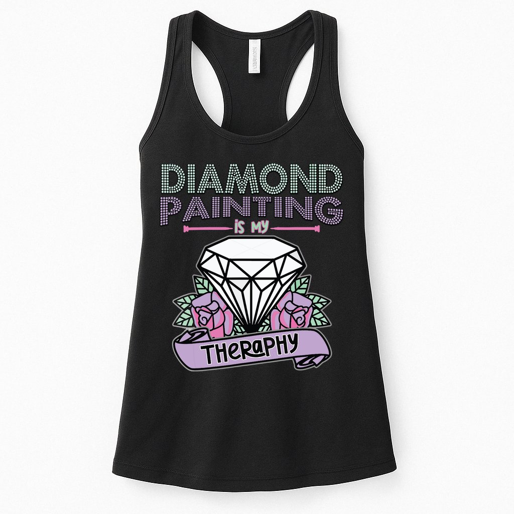Diamond Painting Is My Therapy Diamond Painting Gifts Womens Tank Top