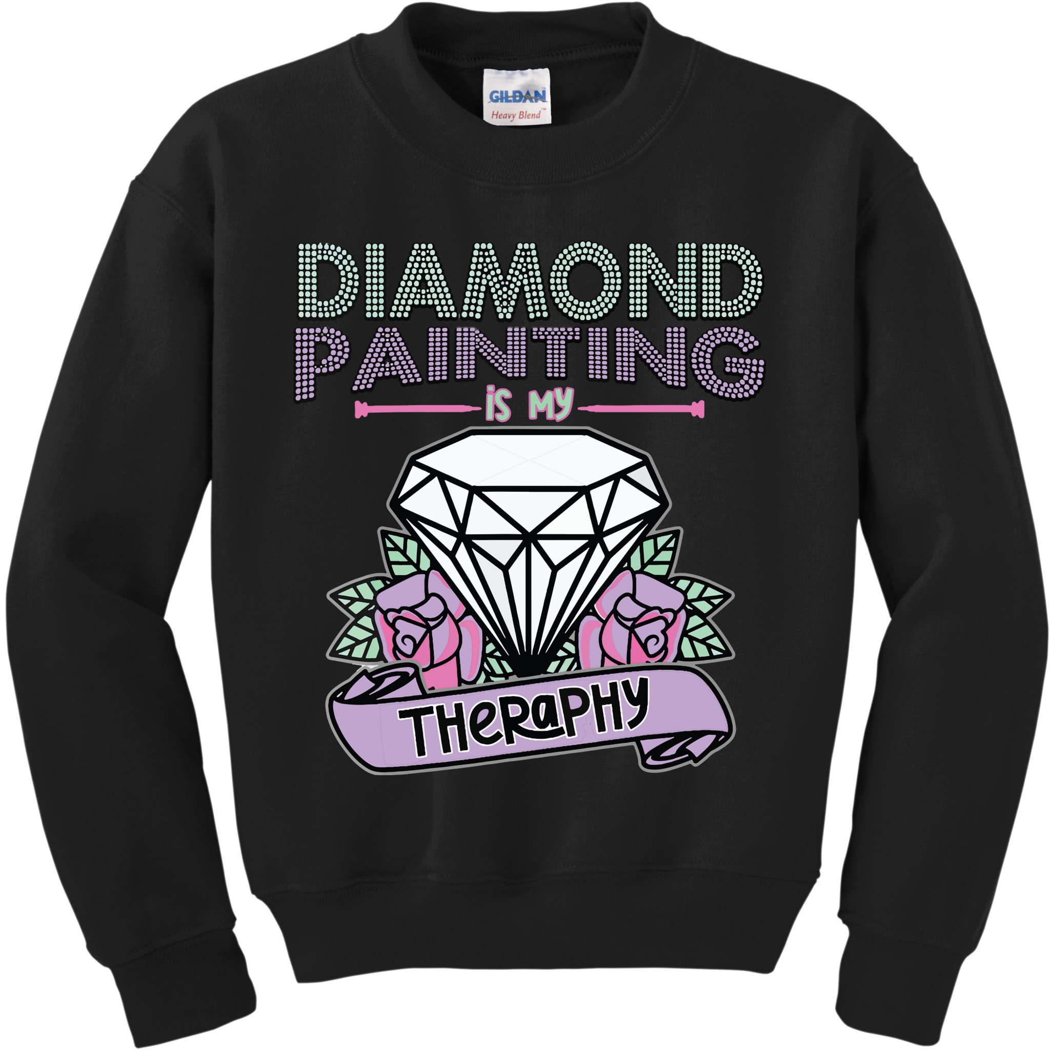 Diamond Painting Is My Therapy Diamond Painting Gifts Kids Sweatshirt