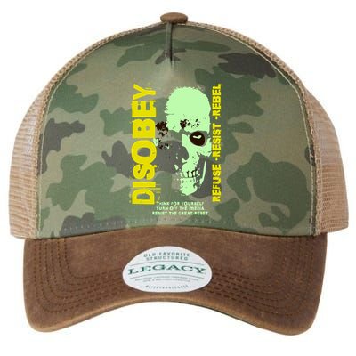 Disobey Politically Incorrect Resist The Great Reset Legacy Tie Dye Trucker Hat