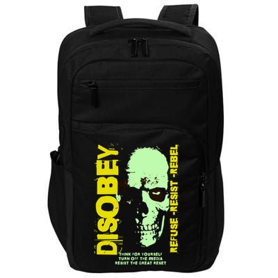 Disobey Politically Incorrect Resist The Great Reset Impact Tech Backpack