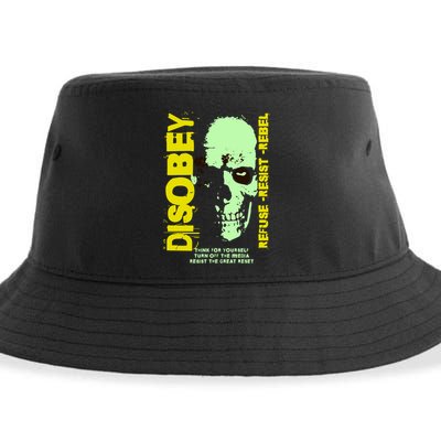 Disobey Politically Incorrect Resist The Great Reset Sustainable Bucket Hat