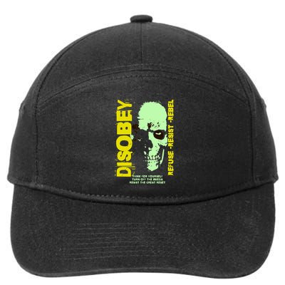 Disobey Politically Incorrect Resist The Great Reset 7-Panel Snapback Hat