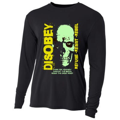 Disobey Politically Incorrect Resist The Great Reset Cooling Performance Long Sleeve Crew