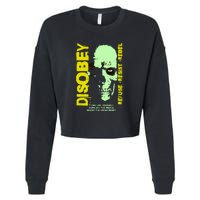 Disobey Politically Incorrect Resist The Great Reset Cropped Pullover Crew