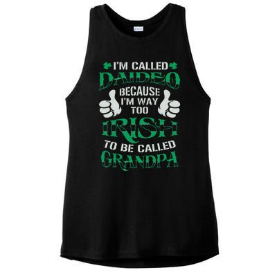 Daideo Proud Irish Grandpa Saint Patrick's Day Ladies PosiCharge Tri-Blend Wicking Tank