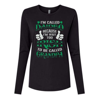 Daideo Proud Irish Grandpa Saint Patrick's Day Womens Cotton Relaxed Long Sleeve T-Shirt