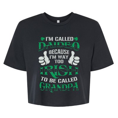 Daideo Proud Irish Grandpa Saint Patrick's Day Bella+Canvas Jersey Crop Tee