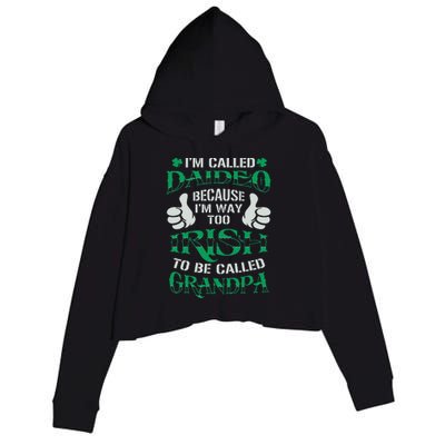 Daideo Proud Irish Grandpa Saint Patrick's Day Crop Fleece Hoodie