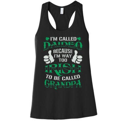 Daideo Proud Irish Grandpa Saint Patrick's Day Women's Racerback Tank