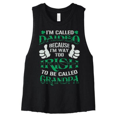 Daideo Proud Irish Grandpa Saint Patrick's Day Women's Racerback Cropped Tank