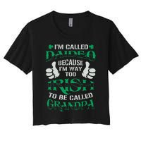 Daideo Proud Irish Grandpa Saint Patrick's Day Women's Crop Top Tee