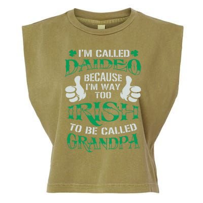 Daideo Proud Irish Grandpa Saint Patrick's Day Garment-Dyed Women's Muscle Tee