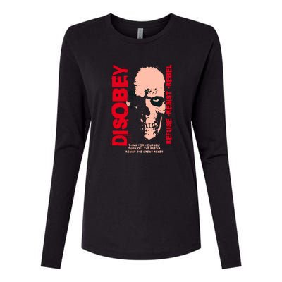 Disobey Politically Incorrect Resist The Great Reset Womens Cotton Relaxed Long Sleeve T-Shirt