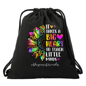 Daycare Provider It Takes A Big Heart To Shape Little Minds Drawstring Bag