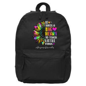 Daycare Provider It Takes A Big Heart To Shape Little Minds 16 in Basic Backpack