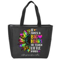 Daycare Provider It Takes A Big Heart To Shape Little Minds Zip Tote Bag