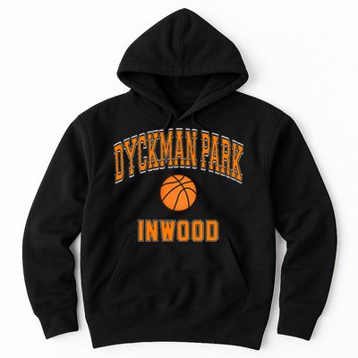 Dyckman Park Inwood Text Basketball Orange Print Hoodie