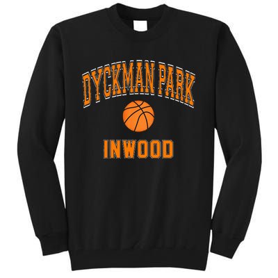 Dyckman Park Inwood Text Basketball Orange Print Tall Sweatshirt