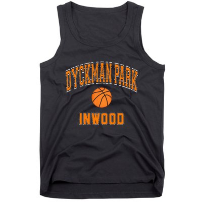 Dyckman Park Inwood Text Basketball Orange Print Tank Top