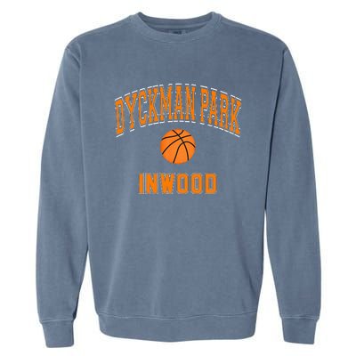 Dyckman Park Inwood Text Basketball Orange Print Garment-Dyed Sweatshirt