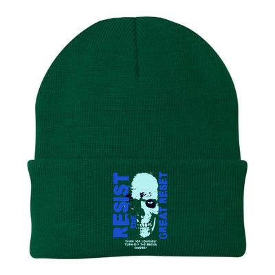 Disobey Politically Incorrect Resist The Great Reset Knit Cap Winter Beanie