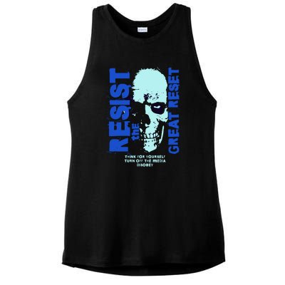 Disobey Politically Incorrect Resist The Great Reset Ladies PosiCharge Tri-Blend Wicking Tank