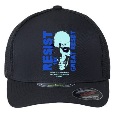 Disobey Politically Incorrect Resist The Great Reset Flexfit Unipanel Trucker Cap