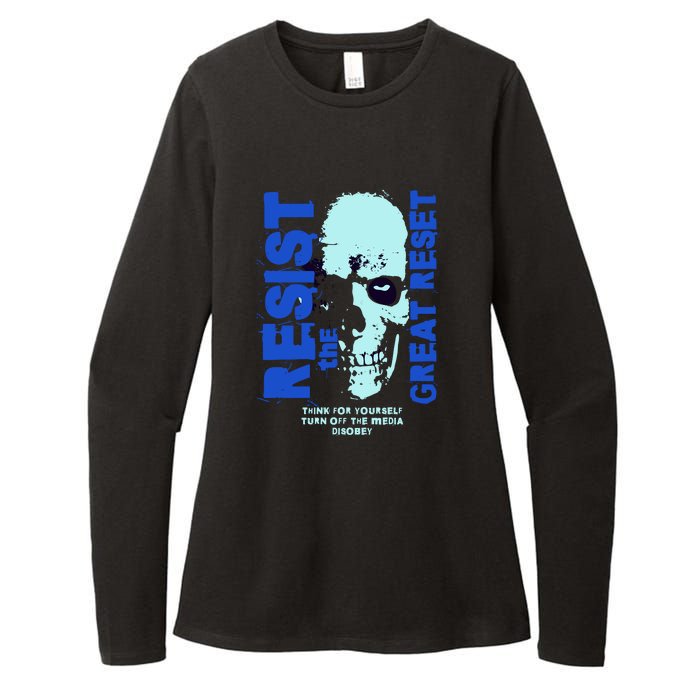 Disobey Politically Incorrect Resist The Great Reset Womens CVC Long Sleeve Shirt