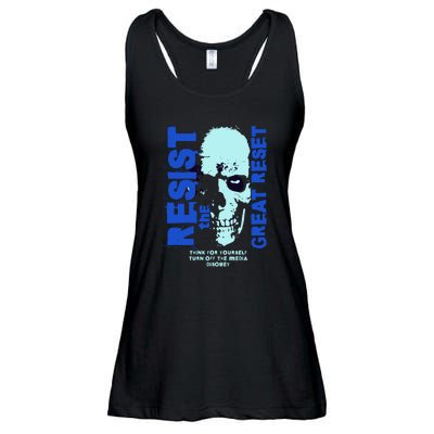 Disobey Politically Incorrect Resist The Great Reset Ladies Essential Flowy Tank