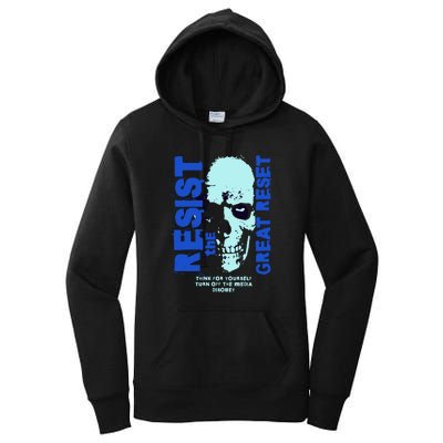 Disobey Politically Incorrect Resist The Great Reset Women's Pullover Hoodie