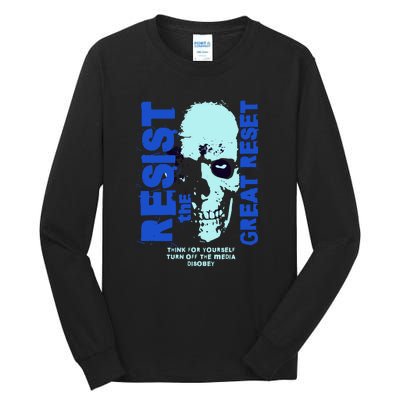 Disobey Politically Incorrect Resist The Great Reset Tall Long Sleeve T-Shirt