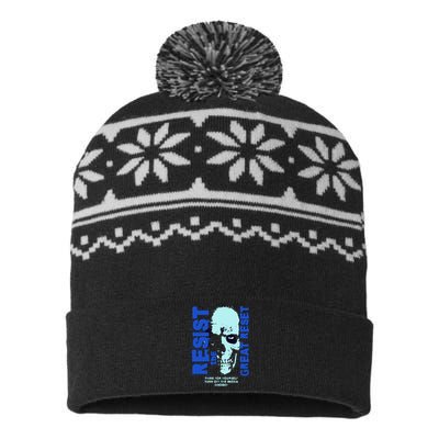 Disobey Politically Incorrect Resist The Great Reset USA-Made Snowflake Beanie