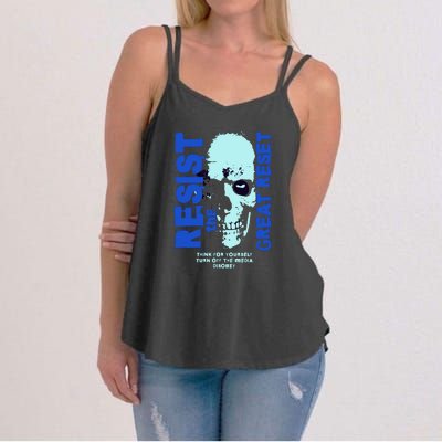 Disobey Politically Incorrect Resist The Great Reset Women's Strappy Tank