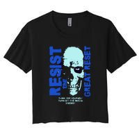 Disobey Politically Incorrect Resist The Great Reset Women's Crop Top Tee