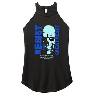 Disobey Politically Incorrect Resist The Great Reset Women's Perfect Tri Rocker Tank