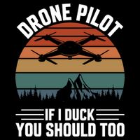 Drone Pilot If I Duck You Should Too Quadcopter Drone Pilot Rc Drones 7-Panel Snapback Hat
