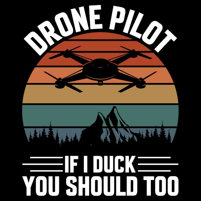 Drone Pilot If I Duck You Should Too Quadcopter Drone Pilot Rc Drones 7-Panel Snapback Hat