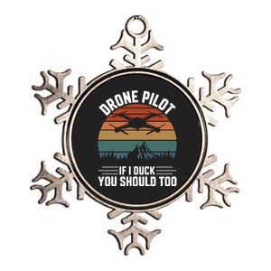 Drone Pilot If I Duck You Should Too Quadcopter Drone Pilot Rc Drones Metallic Star Ornament