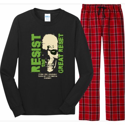 Disobey Politically Incorrect Resist The Great Reset Long Sleeve Pajama Set