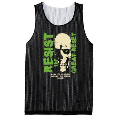 Disobey Politically Incorrect Resist The Great Reset Mesh Reversible Basketball Jersey Tank