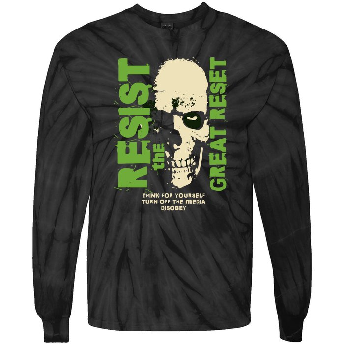 Disobey Politically Incorrect Resist The Great Reset Tie-Dye Long Sleeve Shirt