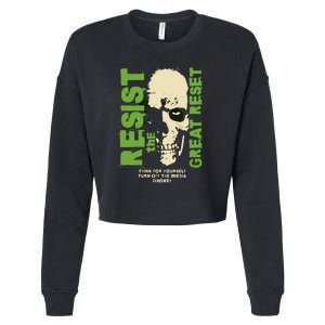 Disobey Politically Incorrect Resist The Great Reset Cropped Pullover Crew