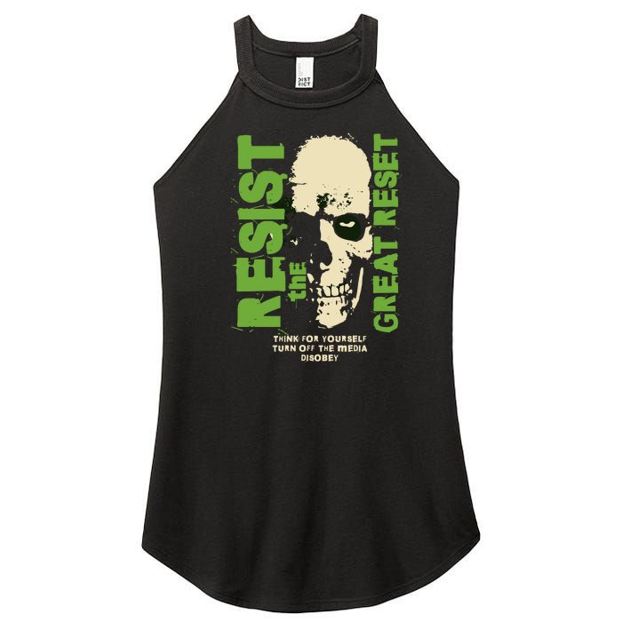 Disobey Politically Incorrect Resist The Great Reset Women’s Perfect Tri Rocker Tank