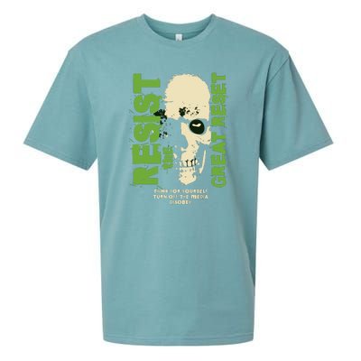 Disobey Politically Incorrect Resist The Great Reset Sueded Cloud Jersey T-Shirt