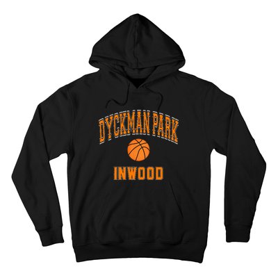 Dyckman Park Inwood Text Basketball Orange Print Hoodie