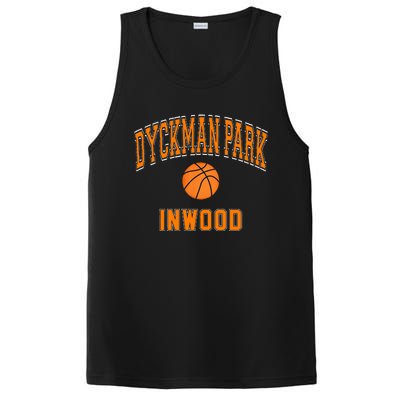 Dyckman Park Inwood Text Basketball Orange Print PosiCharge Competitor Tank