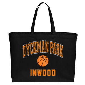 Dyckman Park Inwood Text Basketball Orange Print Cotton Canvas Jumbo Tote