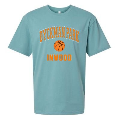 Dyckman Park Inwood Text Basketball Orange Print Sueded Cloud Jersey T-Shirt