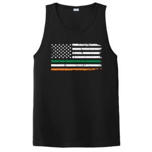 Distressed Patriotic Irish American Flag Gift PosiCharge Competitor Tank