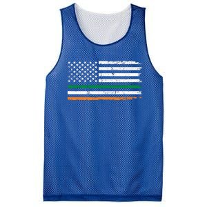 Distressed Patriotic Irish American Flag Gift Mesh Reversible Basketball Jersey Tank